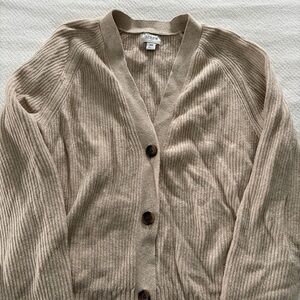 J. Crew Women's Beige Ribbed Cardigan